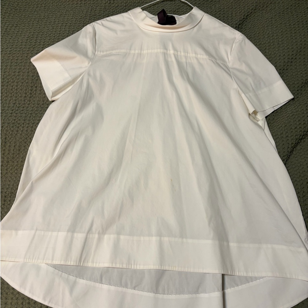 COS Women’s White Short-Sleeve Crew Neck Shirt